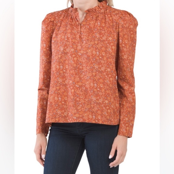 House of Harrlow 1960 Floral Blouse - Picture 1 of 8